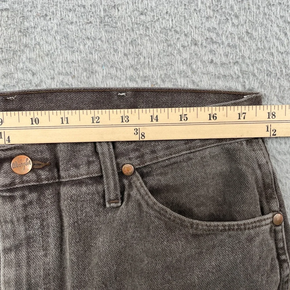 Wrangler Jeans Mens 36x32 Black 13MWZKL Cowboy Cut Straight Leg Western Cotton